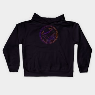 Geometric Landscape Space V4 Kids Hoodie